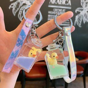 2 pack Rubber Duck Keychain